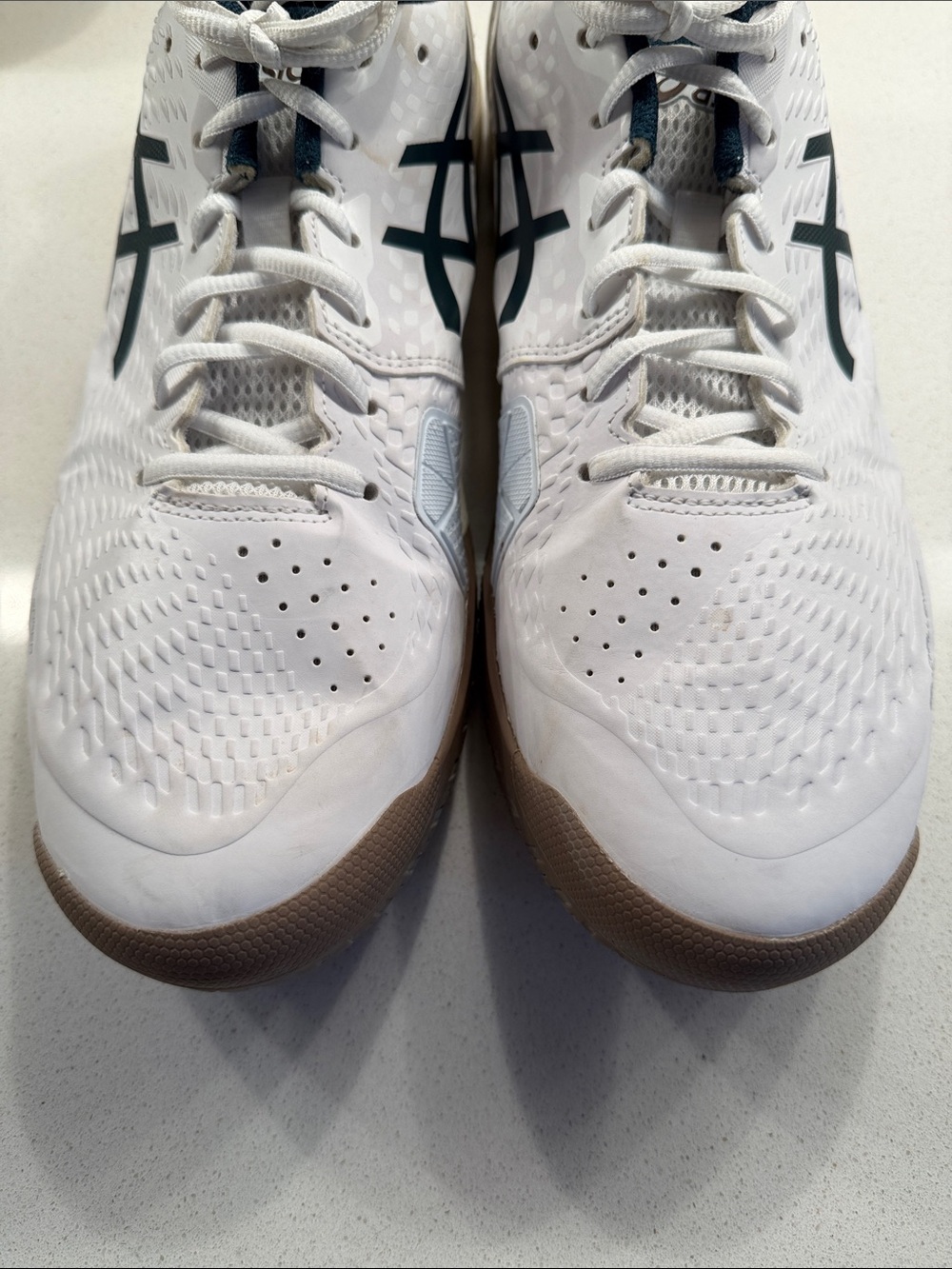 ASICS MENS GEL-CHALLENGER TENNIS/PICKLEBALL SHOES- WHITE & NAVY - SIZE 14 - Picture 4 of 10